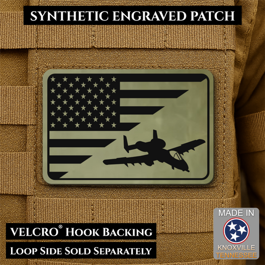 A-10 Warthog American Flag Morale Patch, 2x3