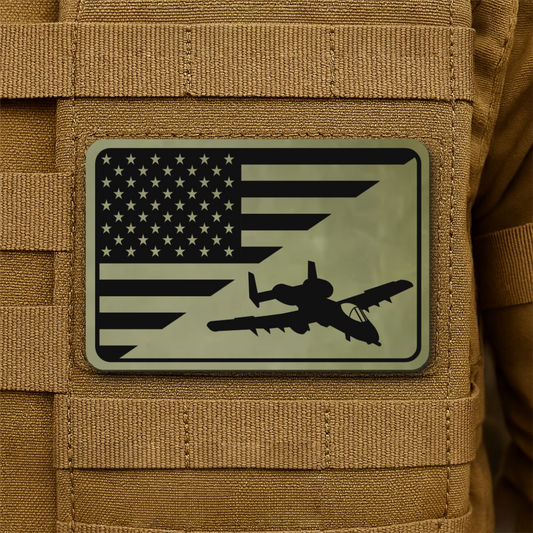 A-10 Warthog American Flag Morale Patch, 2x3
