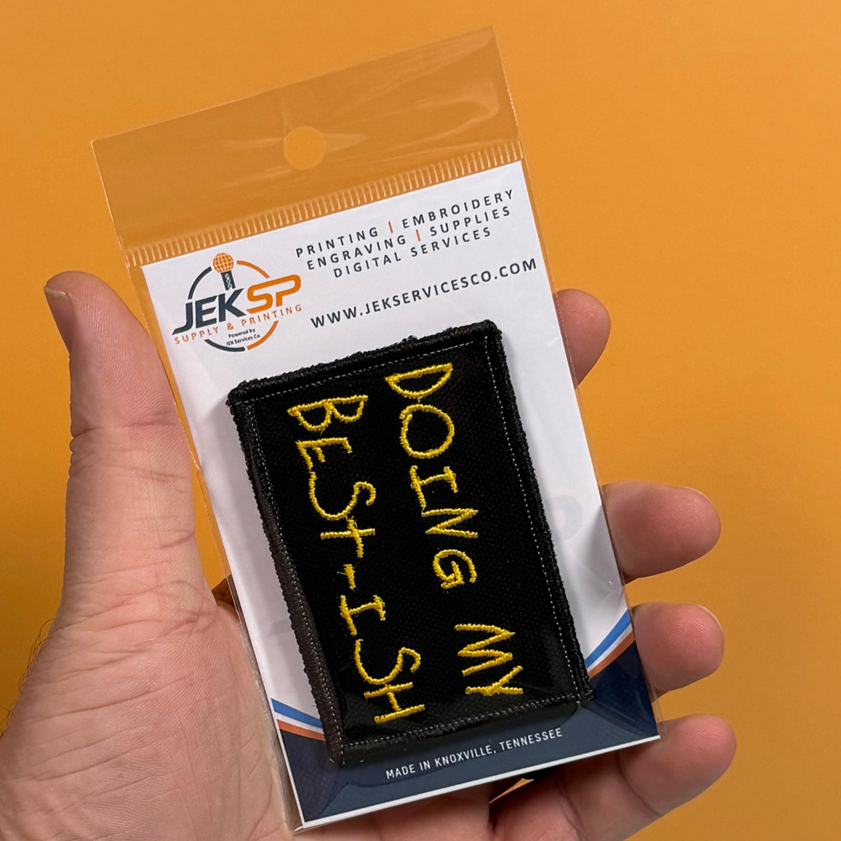 Doing My Best-ish Funny Morale Patch, 2x3" | Made in USA | VELCRO® Brand Hook Backing