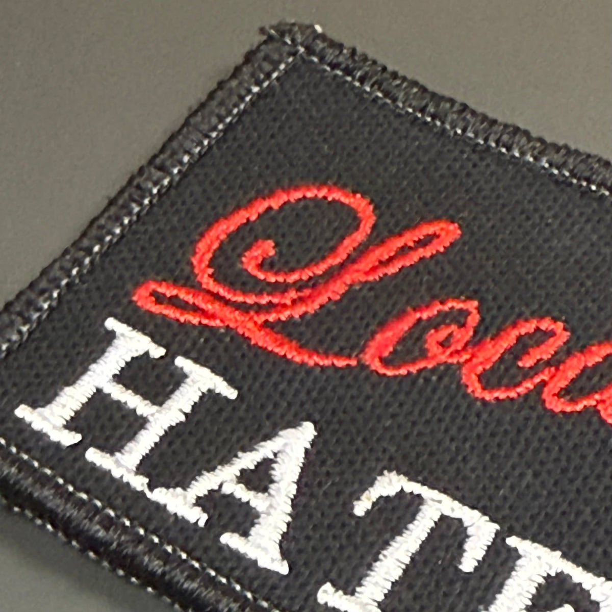 Locally Hated Funny Embroidered Morale Patch, 2x3" | VELCRO® Brand Hook Backing