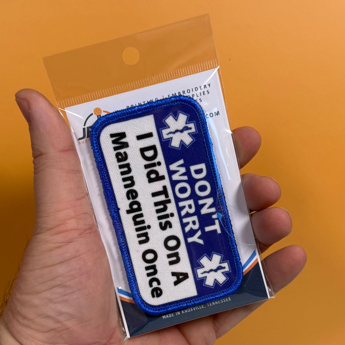Don’t Worry I Did This On A Mannequin Once Funny Morale Patch, 2.25x4" | Made in USA | VELCRO® Brand Hook Backing