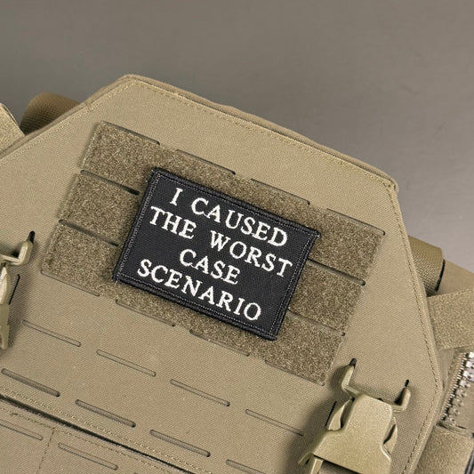 Worst Case Scenario Funny Embroidered Morale Patch, 2x3