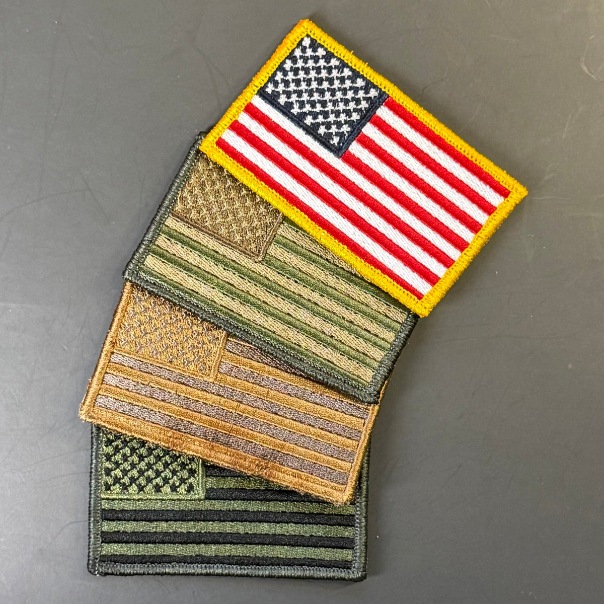 American Flag Embroidered Patch – Full Color, 2x3.5" | VELCRO® Brand Hook Backing