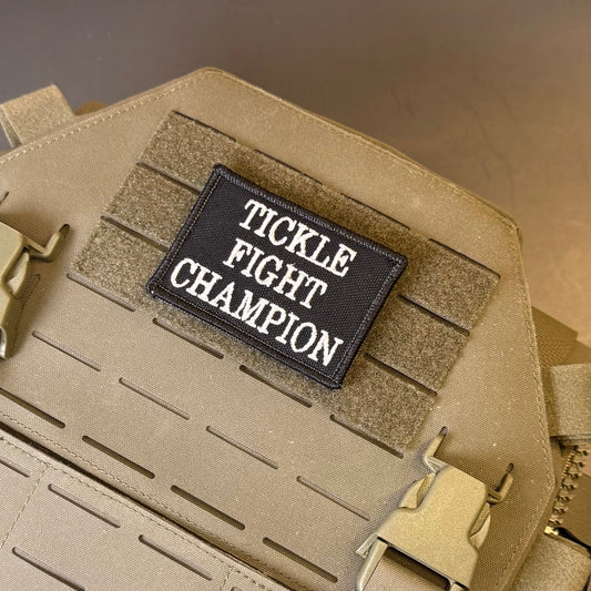 Tickle Fight Champion Funny Embroidered Morale Patch, 2x3