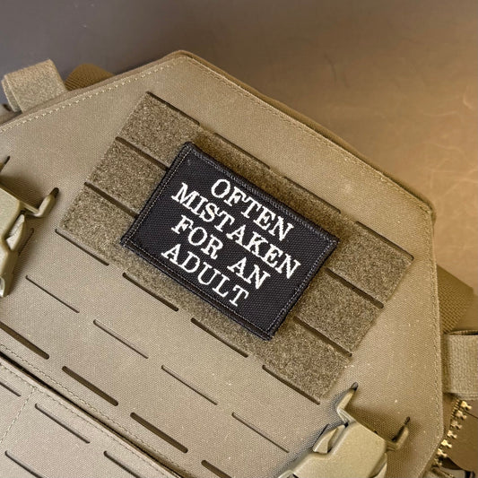 Often Mistaken For An Adult Funny Embroidered Morale Patch, 2x3