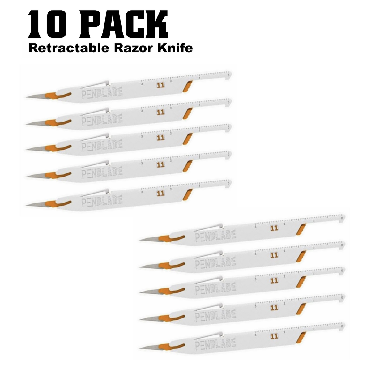 Retractable Crafting Knives, Razor PenBlades #11 for Crafts, Vinyl Decals, Stickers & Leather