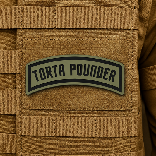 Torta Pounder Rocker Tab Funny Morale Patch, 1x2.6