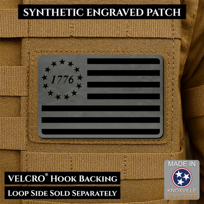 Tactical 1776 America 250th Flag Patch, 2x3" | Made in USA | VELCRO® Brand Hook Backing