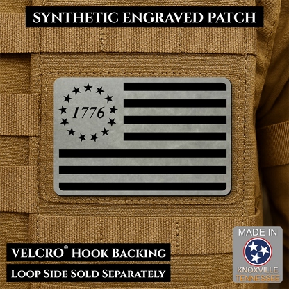 Tactical 1776 America 250th Flag Patch, 2x3" | Made in USA | VELCRO® Brand Hook Backing