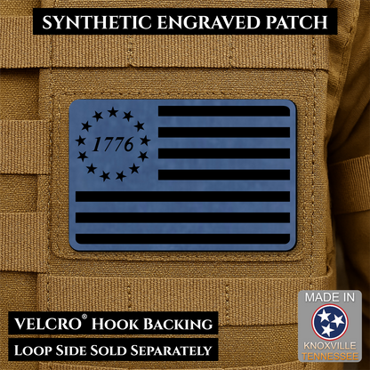 Tactical 1776 America 250th Flag Patch, 2x3" | Made in USA | VELCRO® Brand Hook Backing