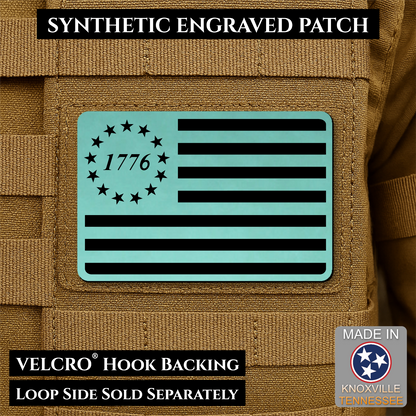 Tactical 1776 America 250th Flag Patch, 2x3" | Made in USA | VELCRO® Brand Hook Backing