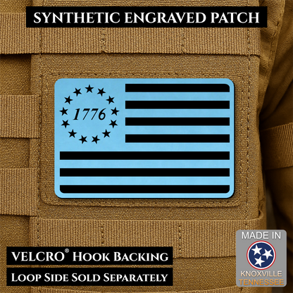 Tactical 1776 America 250th Flag Patch, 2x3" | Made in USA | VELCRO® Brand Hook Backing