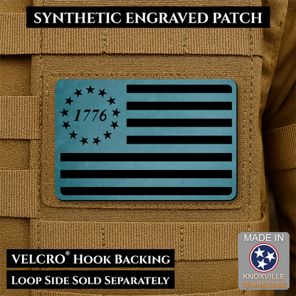 Tactical 1776 America 250th Flag Patch, 2x3" | Made in USA | VELCRO® Brand Hook Backing