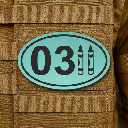 USMC 0311 Marine Infantry Crayon Morale Patch, 1.8x3" | Made in USA | VELCRO® Brand Hook Backing