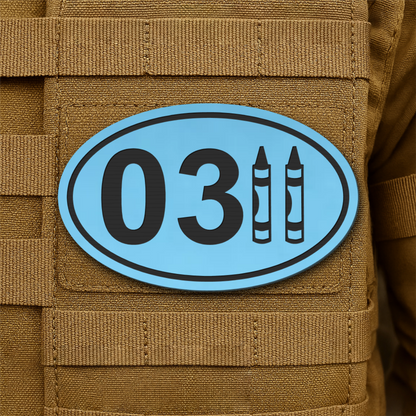 USMC 0311 Marine Infantry Crayon Morale Patch, 1.8x3" | Made in USA | VELCRO® Brand Hook Backing