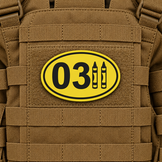 USMC 0311 Marine Infantry Crayon Morale Patch, 1.8x3