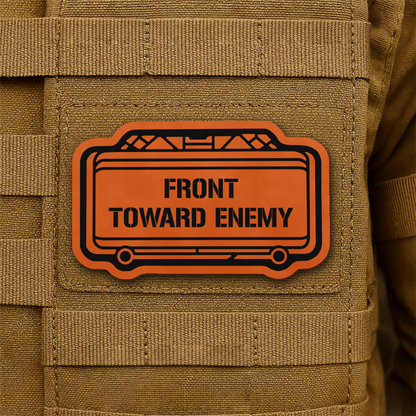 Claymore Mine “Front Toward Enemy” Laser Engraved Morale Patch, 1.8x3" | VELCRO® Brand Hook Backing