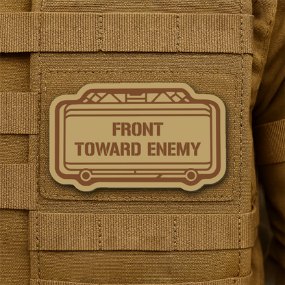 Claymore Mine “Front Toward Enemy” Laser Engraved Morale Patch, 1.8x3" | VELCRO® Brand Hook Backing