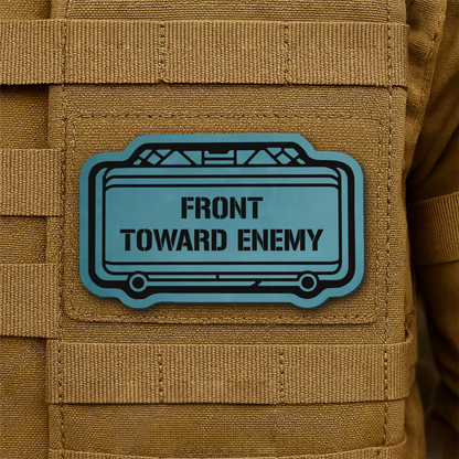 Claymore Mine “Front Toward Enemy” Laser Engraved Morale Patch, 1.8x3" | VELCRO® Brand Hook Backing