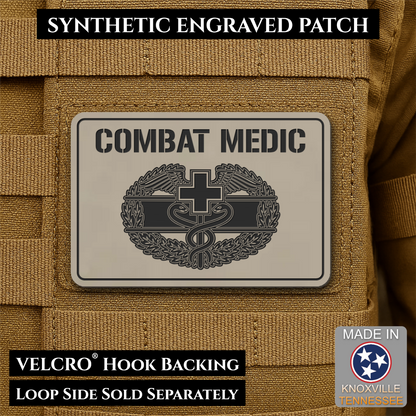 Army Combat Medic Morale Patch, 2x3" | Made in USA | VELCRO® Brand Hook Backing