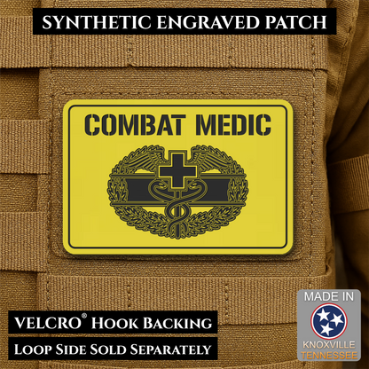 Army Combat Medic Morale Patch, 2x3" | Made in USA | VELCRO® Brand Hook Backing