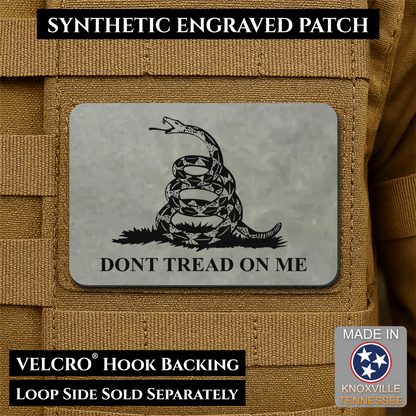 Don’t Tread on Me Gadsden Tactical Flag Patch, 2x3" | Made in USA | VELCRO® Brand Hook Backing