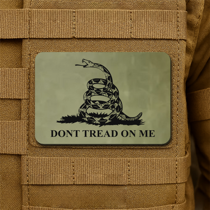 Don’t Tread on Me Gadsden Tactical Laser Engraved Flag Patch, 2x3" | VELCRO® Brand Hook Backing