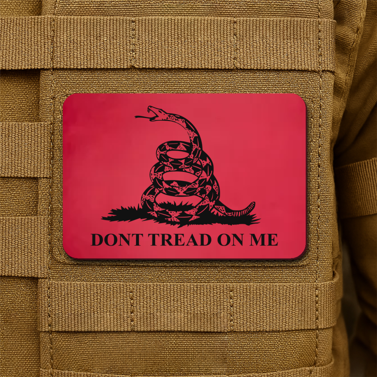 Don’t Tread on Me Gadsden Tactical Laser Engraved Flag Patch, 2x3" | VELCRO® Brand Hook Backing