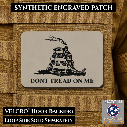 Don’t Tread on Me Gadsden Tactical Flag Patch, 2x3" | Made in USA | VELCRO® Brand Hook Backing
