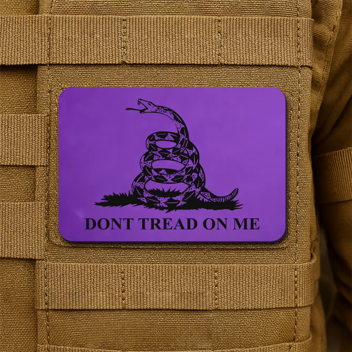 Don’t Tread on Me Gadsden Tactical Laser Engraved Flag Patch, 2x3" | VELCRO® Brand Hook Backing
