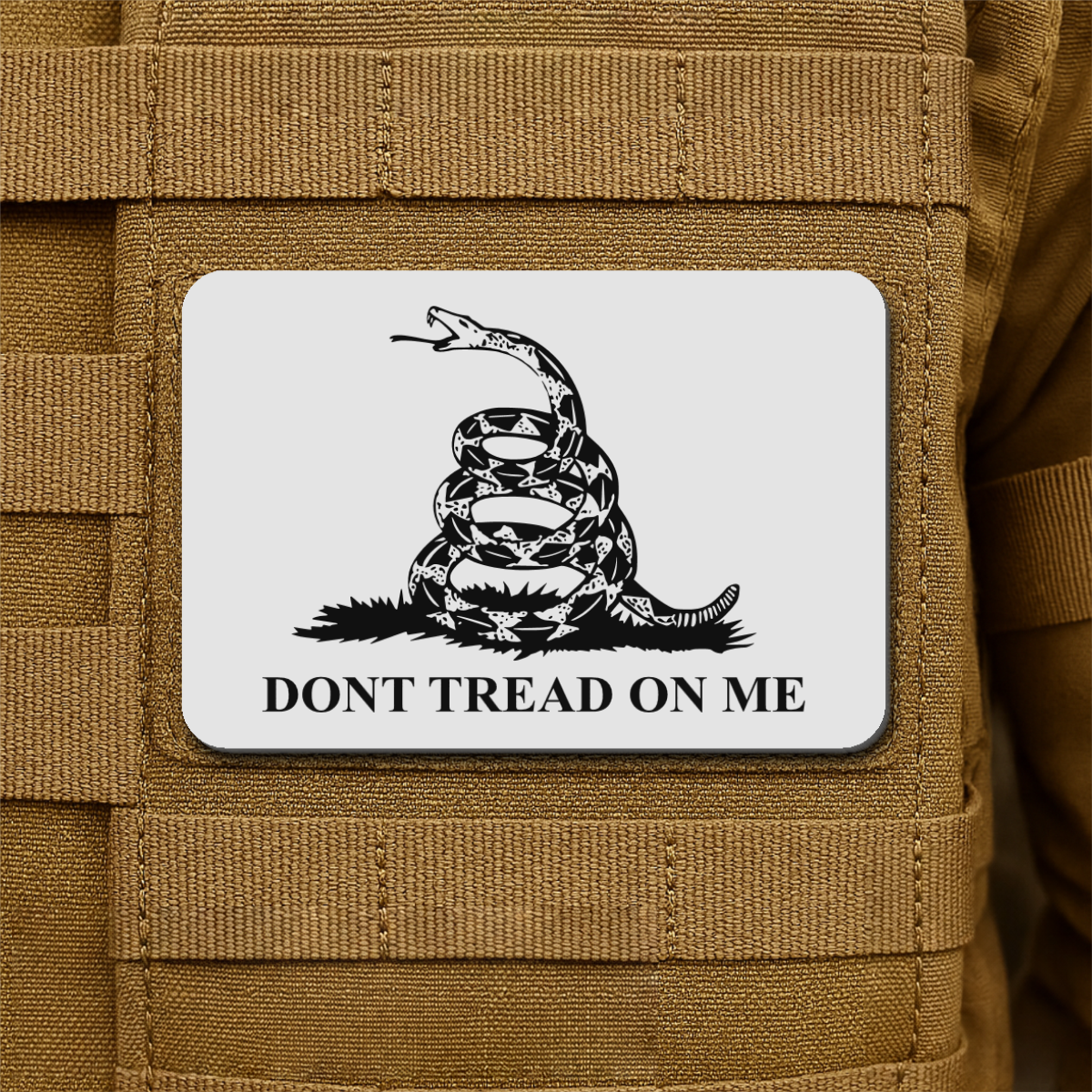 Don’t Tread on Me Gadsden Tactical Laser Engraved Flag Patch, 2x3" | VELCRO® Brand Hook Backing