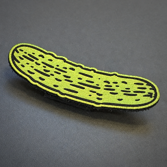 Dill Pickle Funny Morale Patch, 1.8x3" Synthetic Engraved | Made in USA | VELCRO® Brand Hook Backing