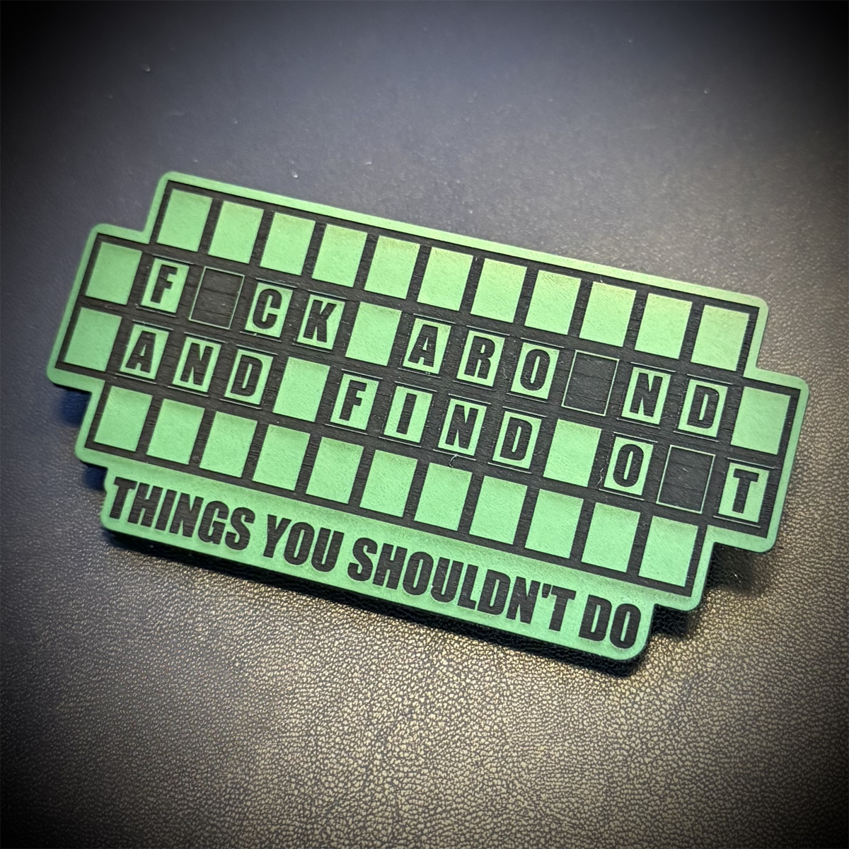 FAFO Game Show Laser Engraved Morale Patch, 2x4" | VELCRO® Brand Hook Backing