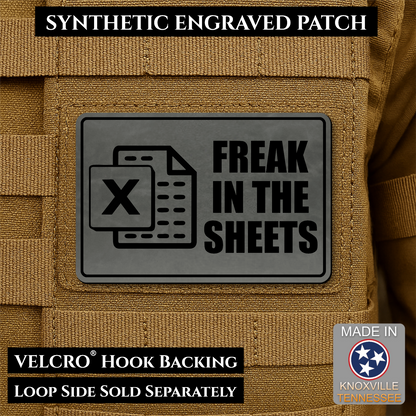 Freak In The Sheets Funny Morale Patch | Made in USA | VELCRO® Brand Hook Backing