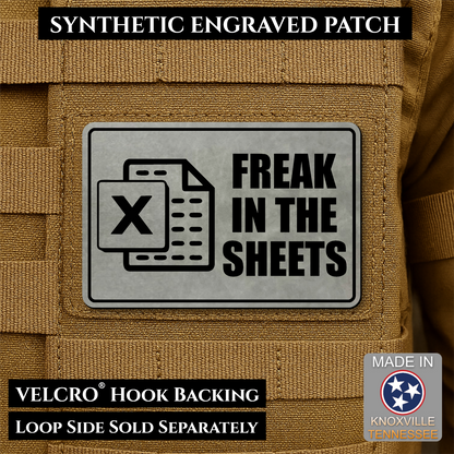 Freak In The Sheets Funny Morale Patch | Made in USA | VELCRO® Brand Hook Backing