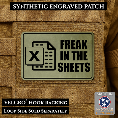 Freak In The Sheets Funny Morale Patch | Made in USA | VELCRO® Brand Hook Backing
