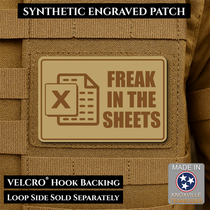Freak In The Sheets Funny Morale Patch | Made in USA | VELCRO® Brand Hook Backing