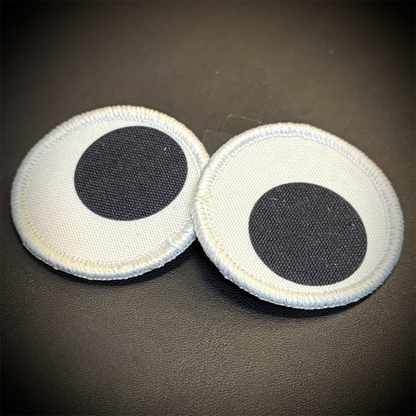 Googly Eyes Funny Printed Morale Patch Set, 2" Round | VELCRO® Brand Hook Backing