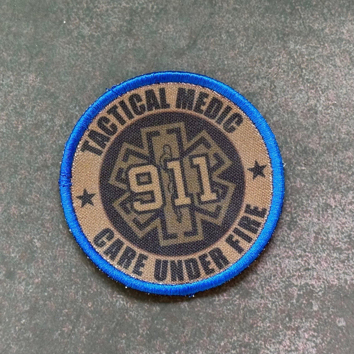 Tactical EMT Paramedic Morale Patch, 911, 3" Round | Made in USA | VELCRO® Brand Hook Backing