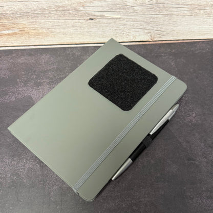 Morale Patch A5 Note Book with 2x3" or 3x3" | VELCRO® Brand Loop Panel Front Panel Customizable Log or Range Book