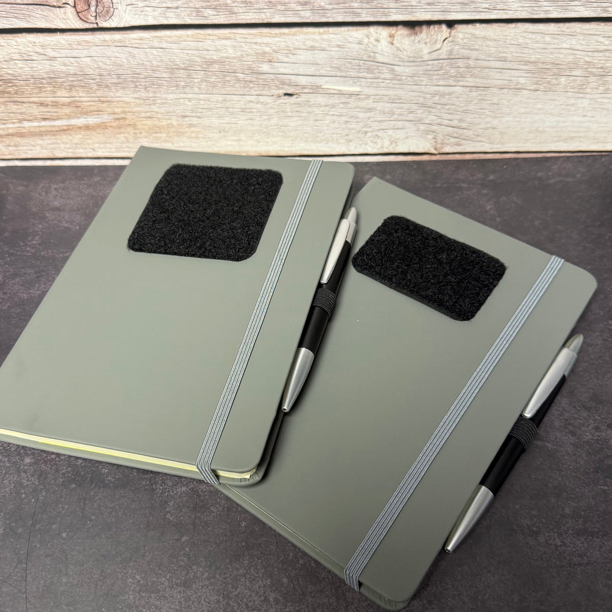 Morale Patch A5 Note Book with 2x3" or 3x3" | VELCRO® Brand Loop Panel Front Panel Customizable Log or Range Book