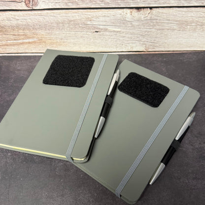 Morale Patch A5 Note Book with 2x3" or 3x3" | VELCRO® Brand Loop Panel Front Panel Customizable Log or Range Book