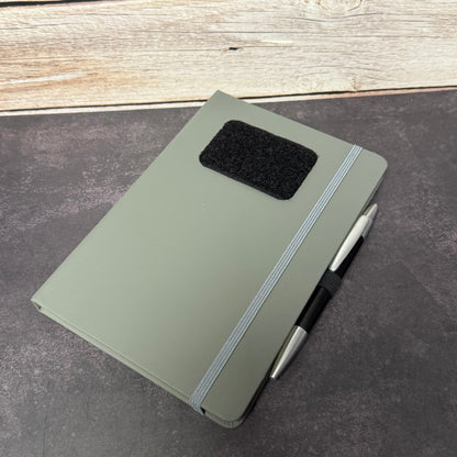 Morale Patch A5 Note Book with 2x3" or 3x3" | VELCRO® Brand Loop Panel Front Panel Customizable Log or Range Book