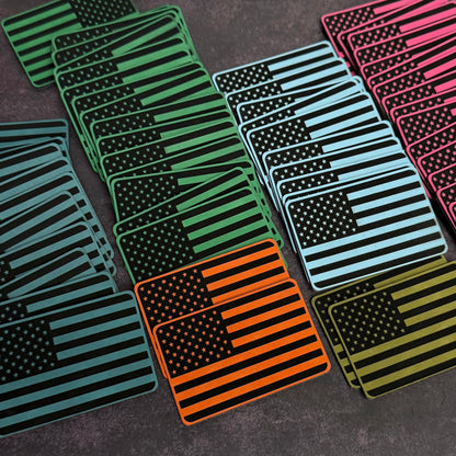 Tactical Synthetic Engraved American Flag Patch, 2x3" | Made in USA | VELCRO® Brand Hook Backing