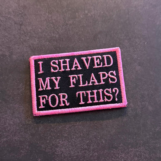 I Shaved My Flaps For This Funny Embroidered Morale Patch | VELCRO® Brand Hook Backing