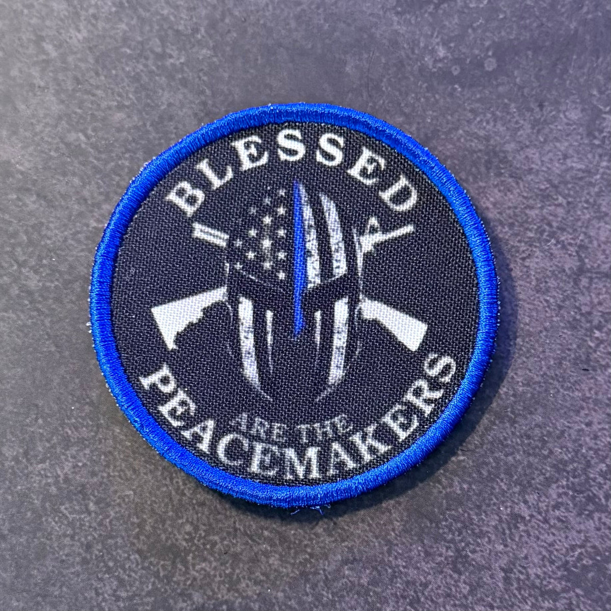 Blessed Are The Peacemakers Morale Patch, 3" Round | Made in USA | VELCRO® Brand Hook Backing