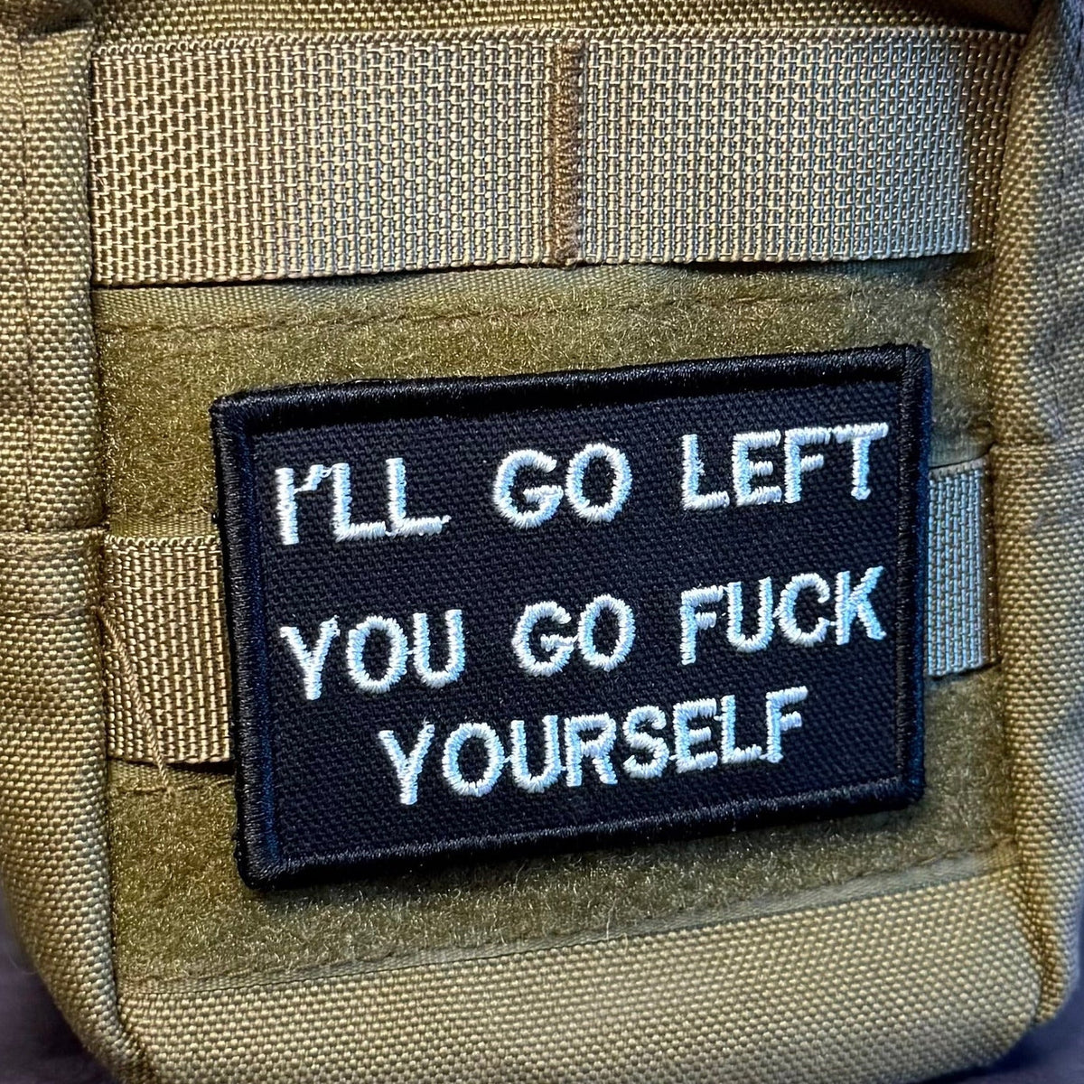 Go F*ck Yourself Funny Embroidered Morale Patch, 2x3" | VELCRO® Brand Hook Backing