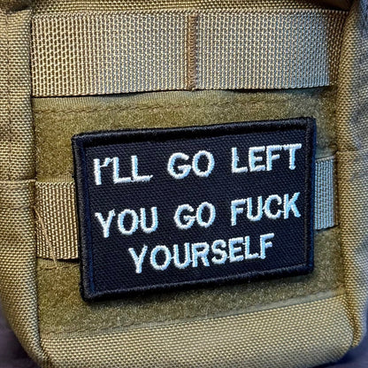 Go F*ck Yourself Funny Embroidered Morale Patch, 2x3" | VELCRO® Brand Hook Backing
