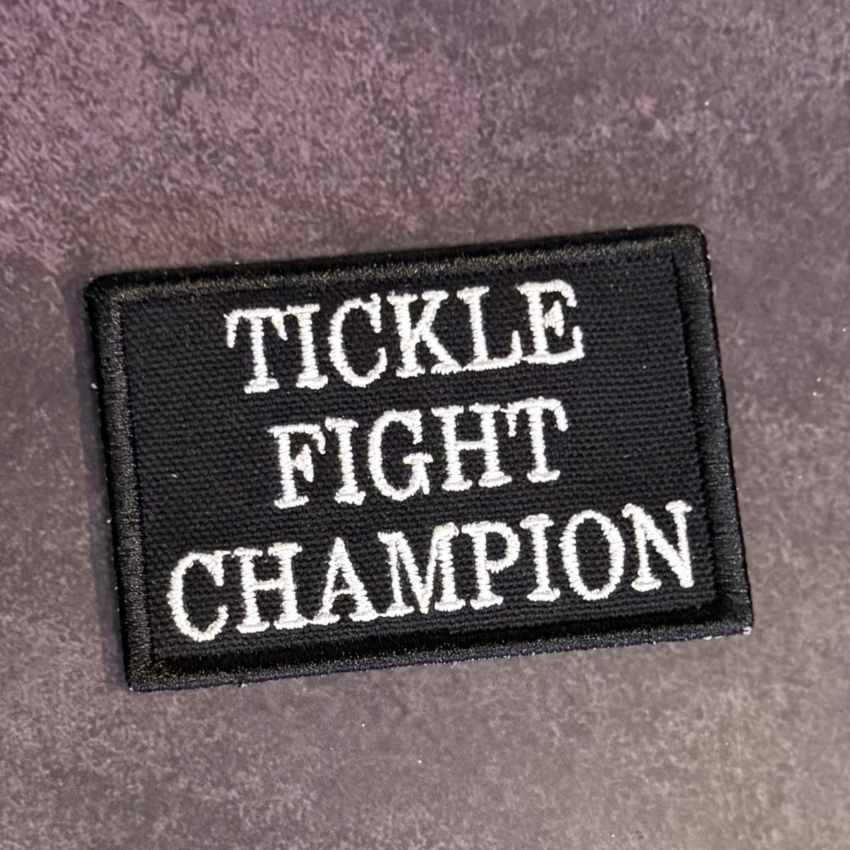 Tickle Fight Champion Funny Morale Patch | Made in USA | VELCRO® Brand Hook Backing