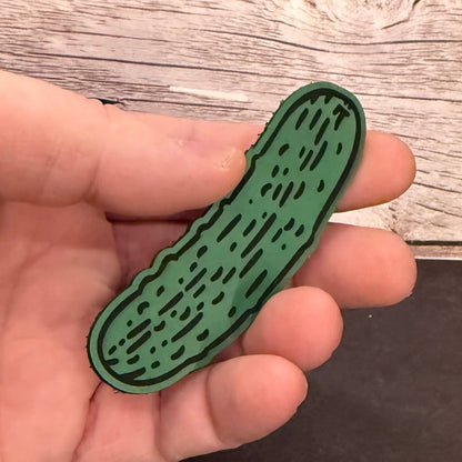 Dill Pickle Funny Morale Patch, 1.8x3" Synthetic Engraved | Made in USA | VELCRO® Brand Hook Backing